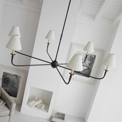 Arthaila Vintage Industrial Grande Fabric Chandelier - Neutral Decor