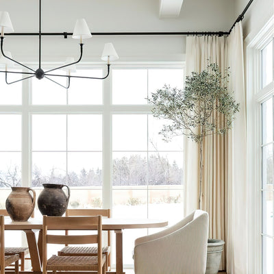 Arthaila Vintage Industrial Grande Fabric Chandelier - Neutral Decor