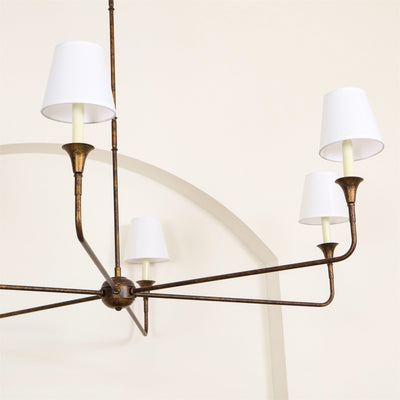 Arthaila Vintage Industrial Grande Fabric Chandelier - Neutral Decor