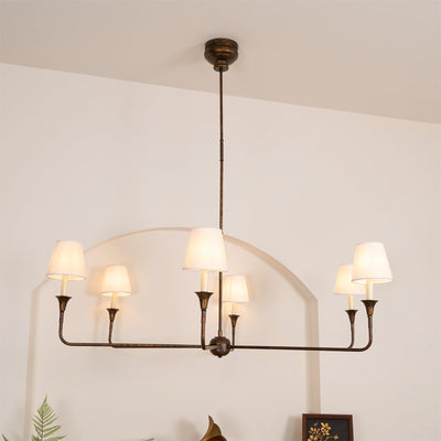 Arthaila Vintage Industrial Grande Fabric Chandelier - Neutral Decor