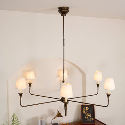 Arthaila Vintage Industrial Grande Fabric Chandelier - Neutral Decor