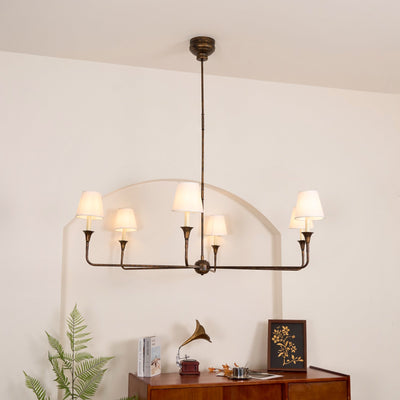 Arthaila Vintage Industrial Grande Fabric Chandelier - Neutral Decor