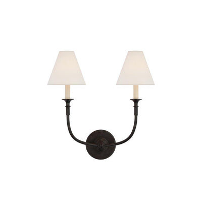 Cygnus Modern Minimalist Traditional Black Fabric Wall Lamp - Neutral Decor