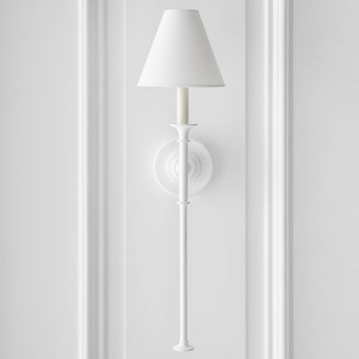 Silva Vintage Wall Lamp Fabric  Black/White/Brass  Arm