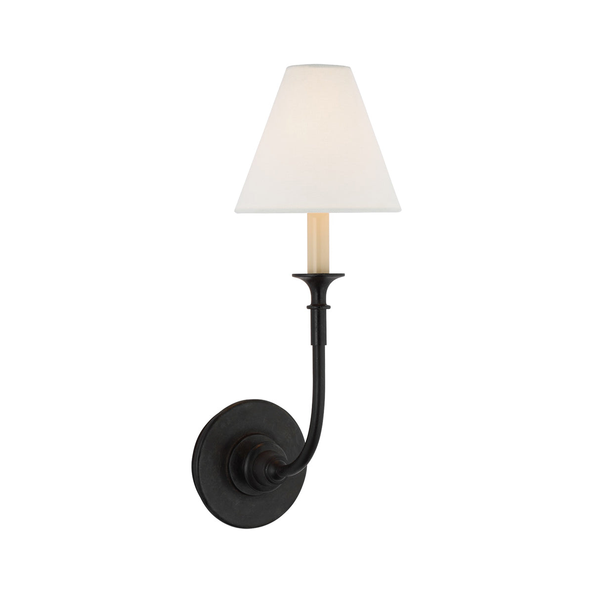 Cygnus Modern Minimalist Traditional Black Fabric Wall Lamp - Neutral Decor