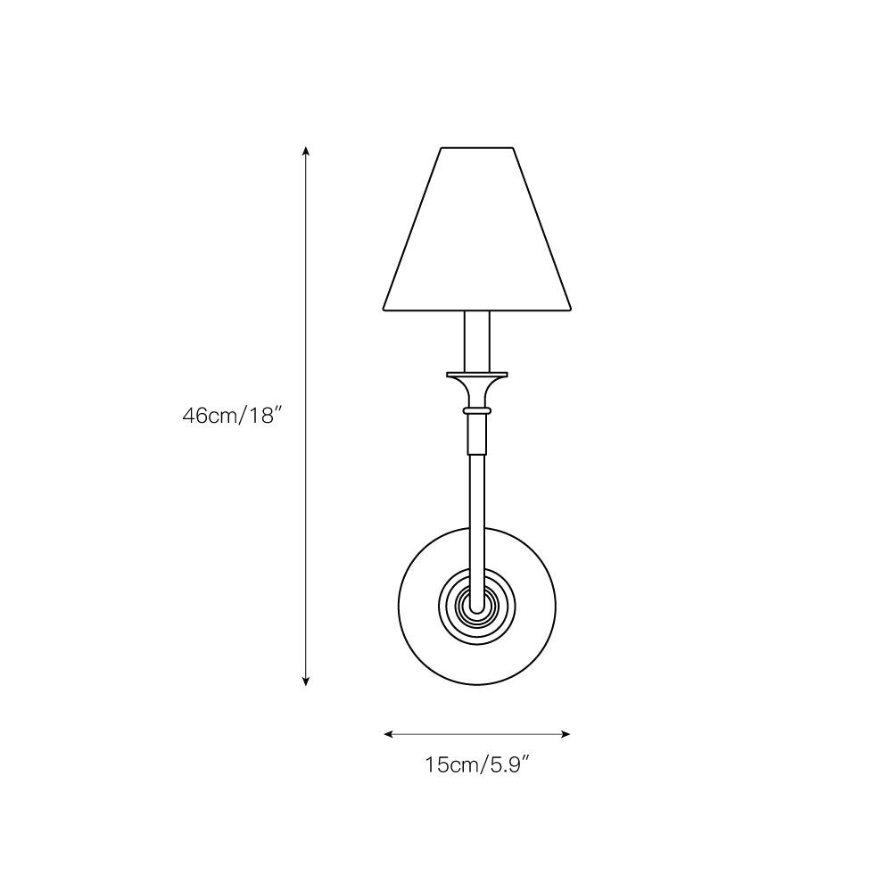 Cygnus Modern Minimalist Traditional Black Fabric Wall Lamp - Neutral Decor