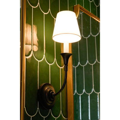 Cygnus Modern Minimalist Traditional Black Fabric Wall Lamp - Neutral Decor