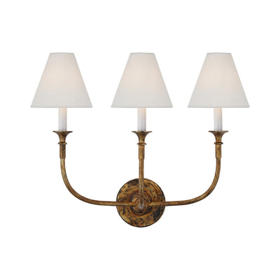 Silva Vintage Wall Lamp Fabric  Black/White/Brass  Arm