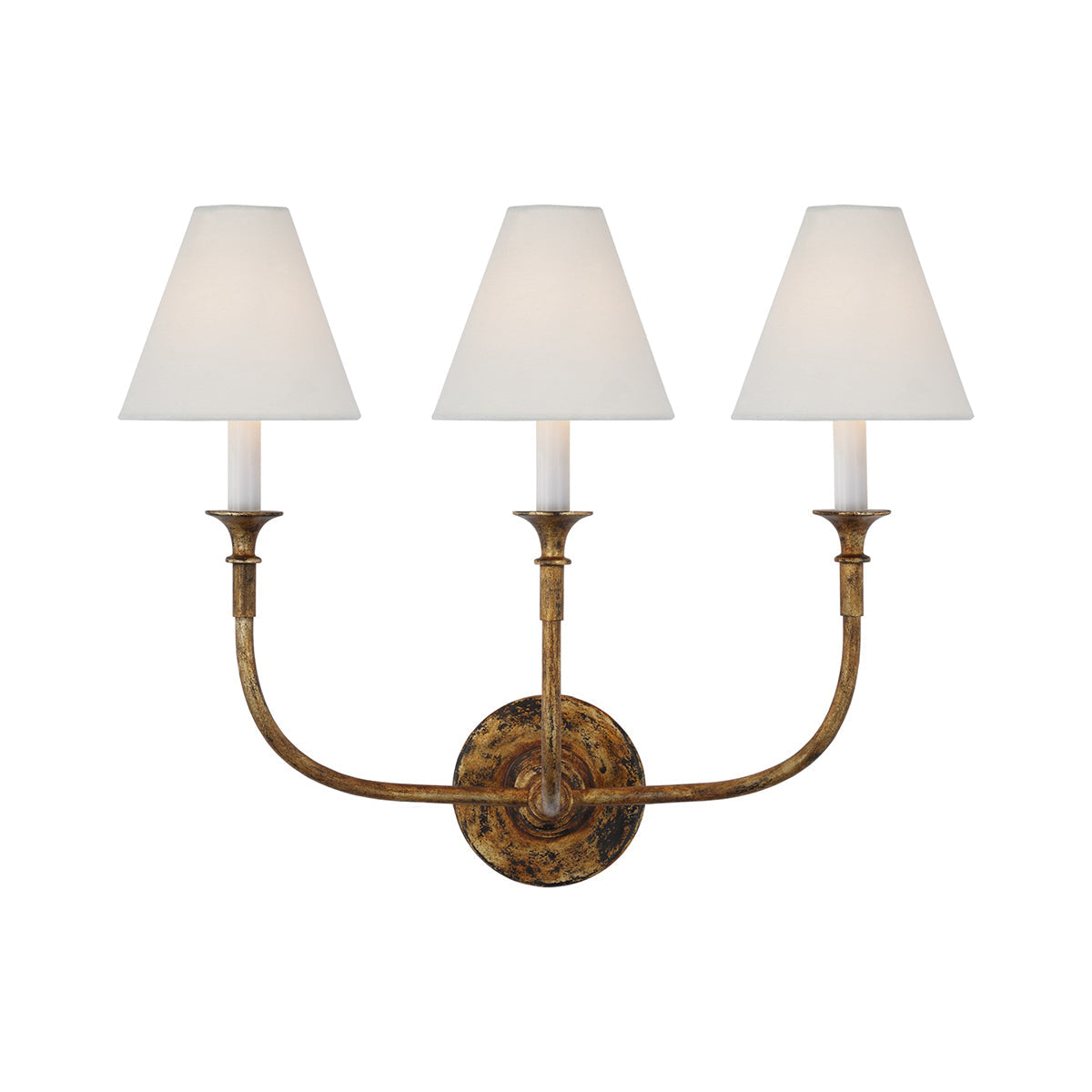 Silva Vintage Wall Lamp Fabric  Black/White/Brass  Arm
