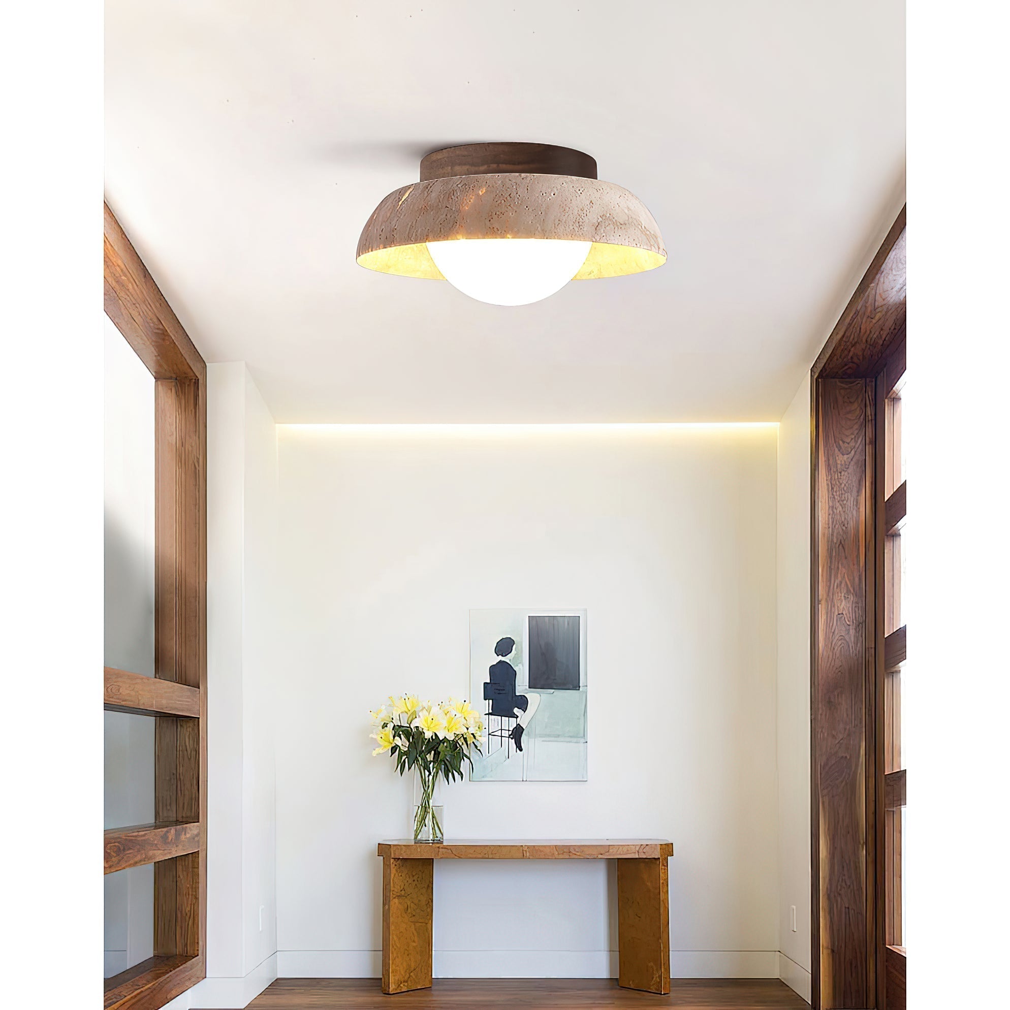 Cuvela Travertine Ceiling Lamp