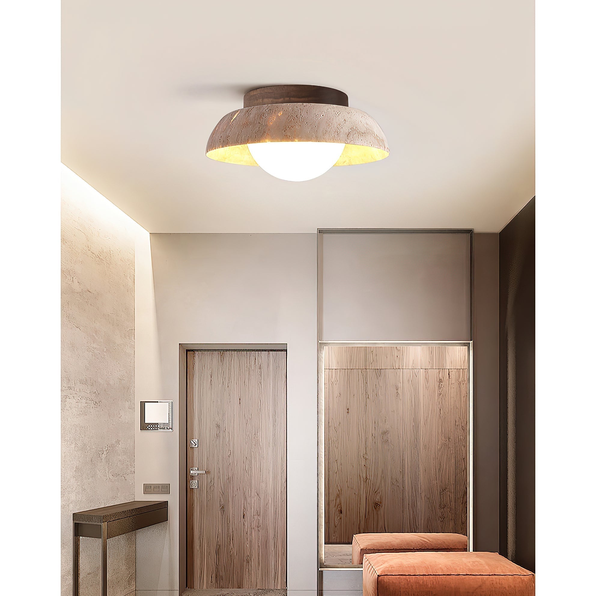 Cuvela Travertine Ceiling Lamp