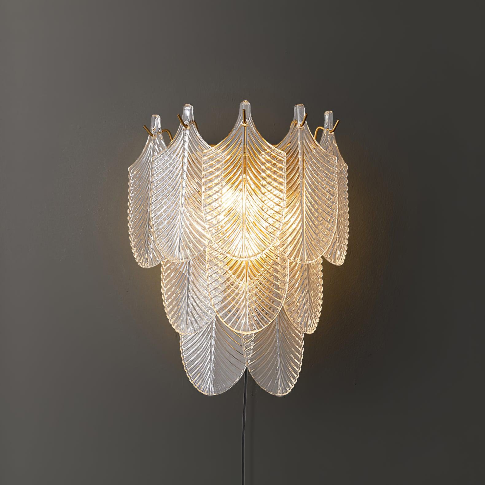 Celoaine Wall Sconce Brass Murano Glass