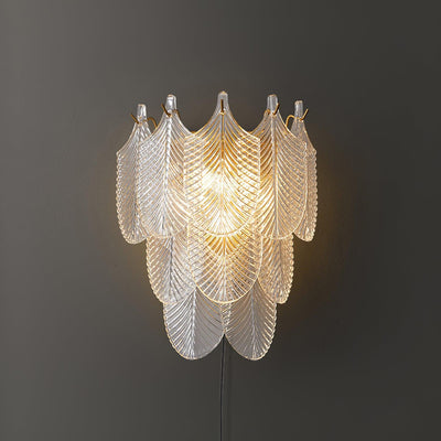 Celoaine Wall Sconce Brass Murano Glass