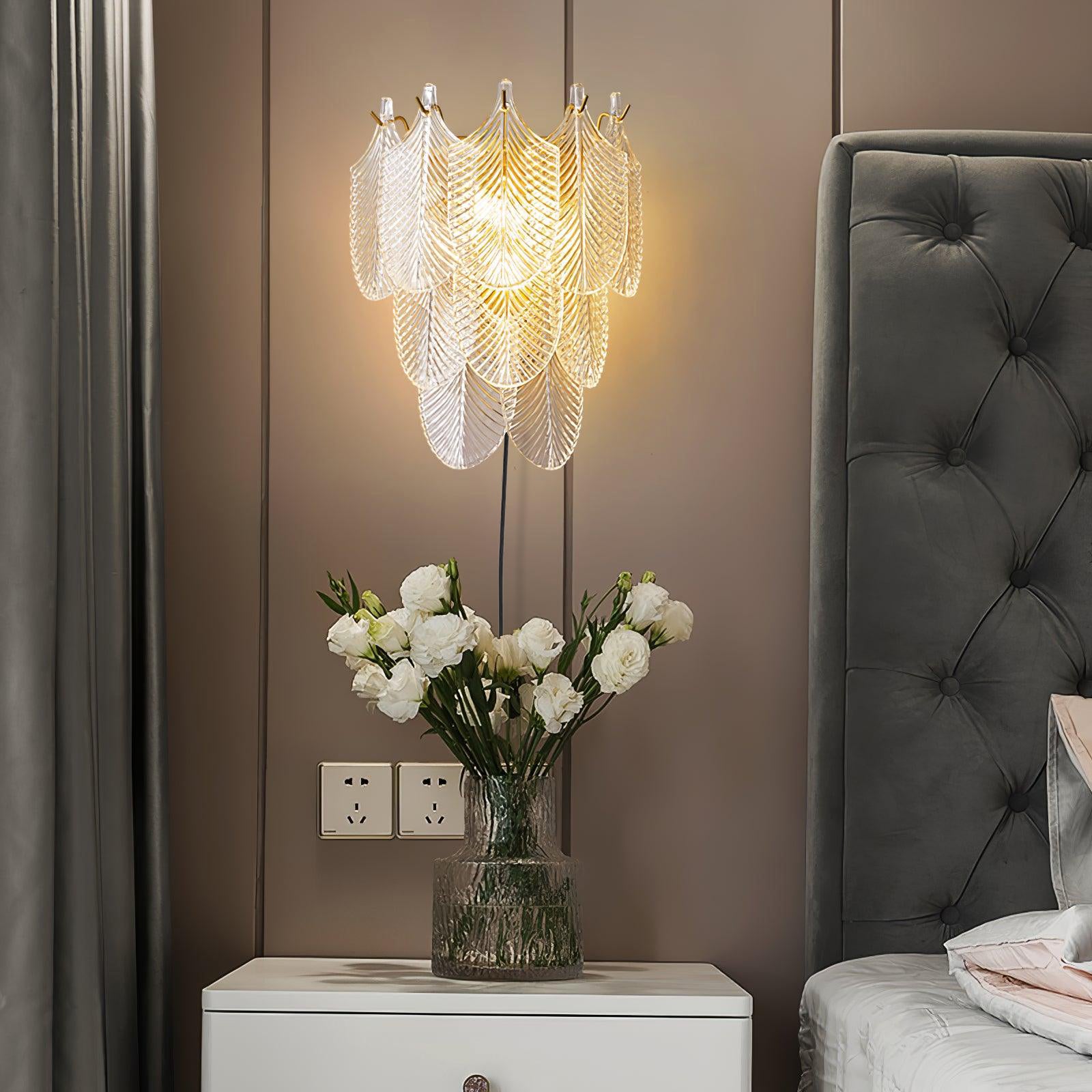 Celoaine Wall Sconce Brass Murano Glass