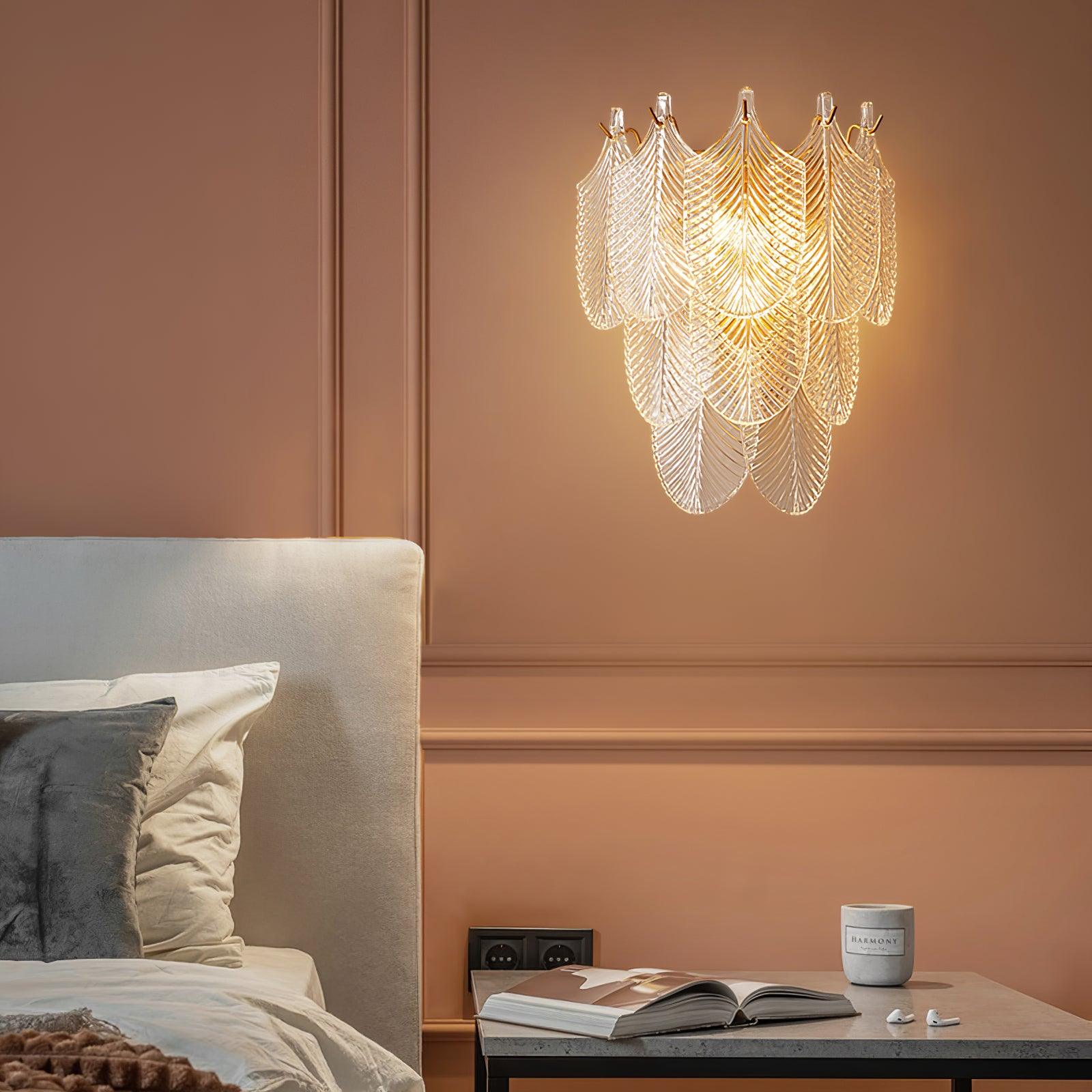 Celoaine Wall Sconce Brass Murano Glass