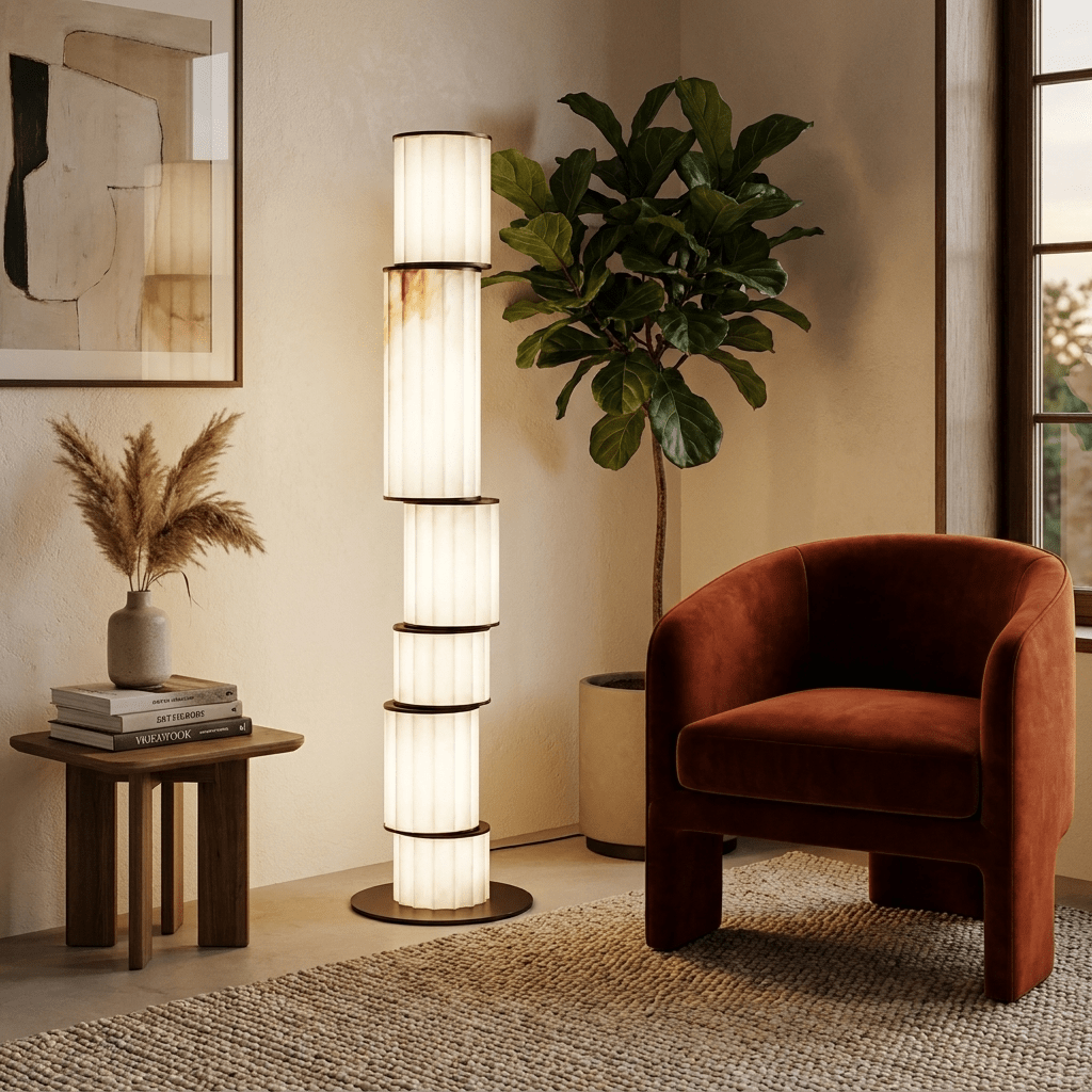 Eirirena Alabaster Floor Lamp