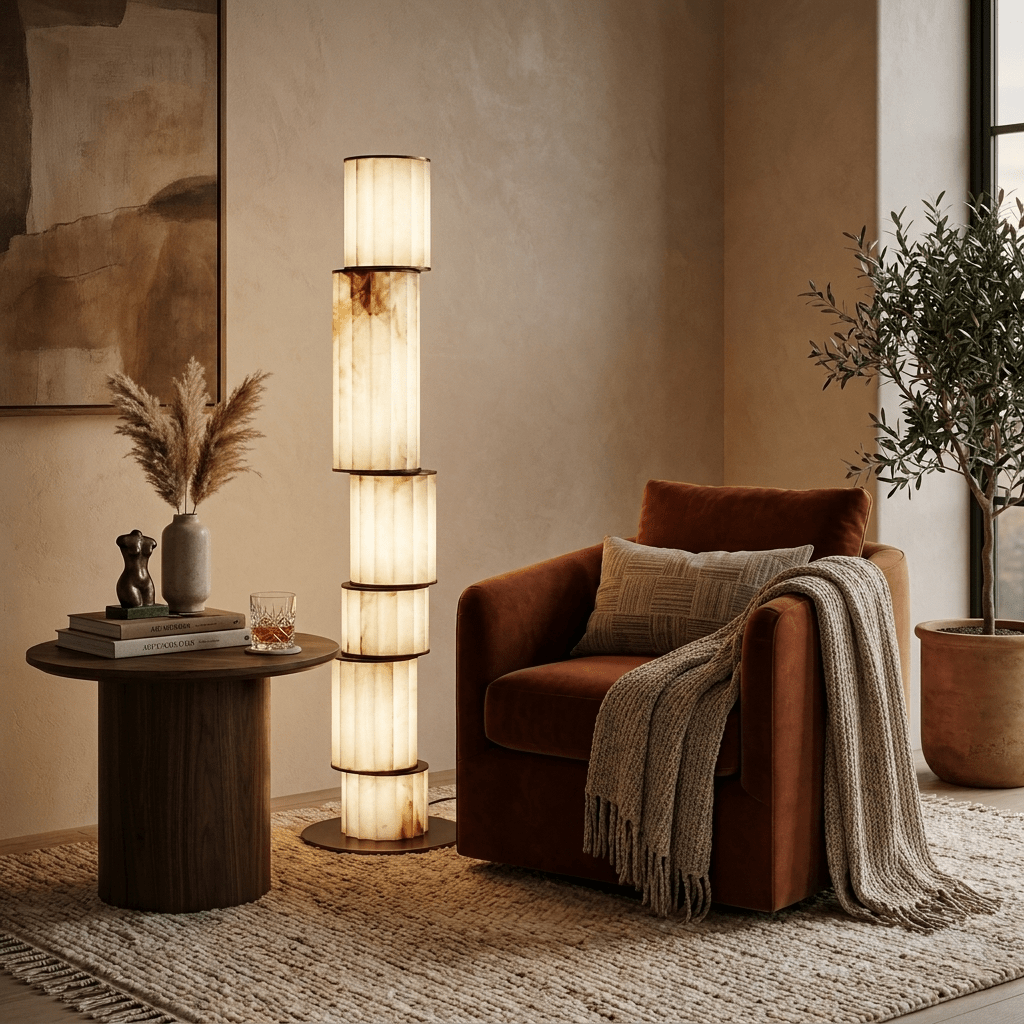 Eirirena Alabaster Floor Lamp