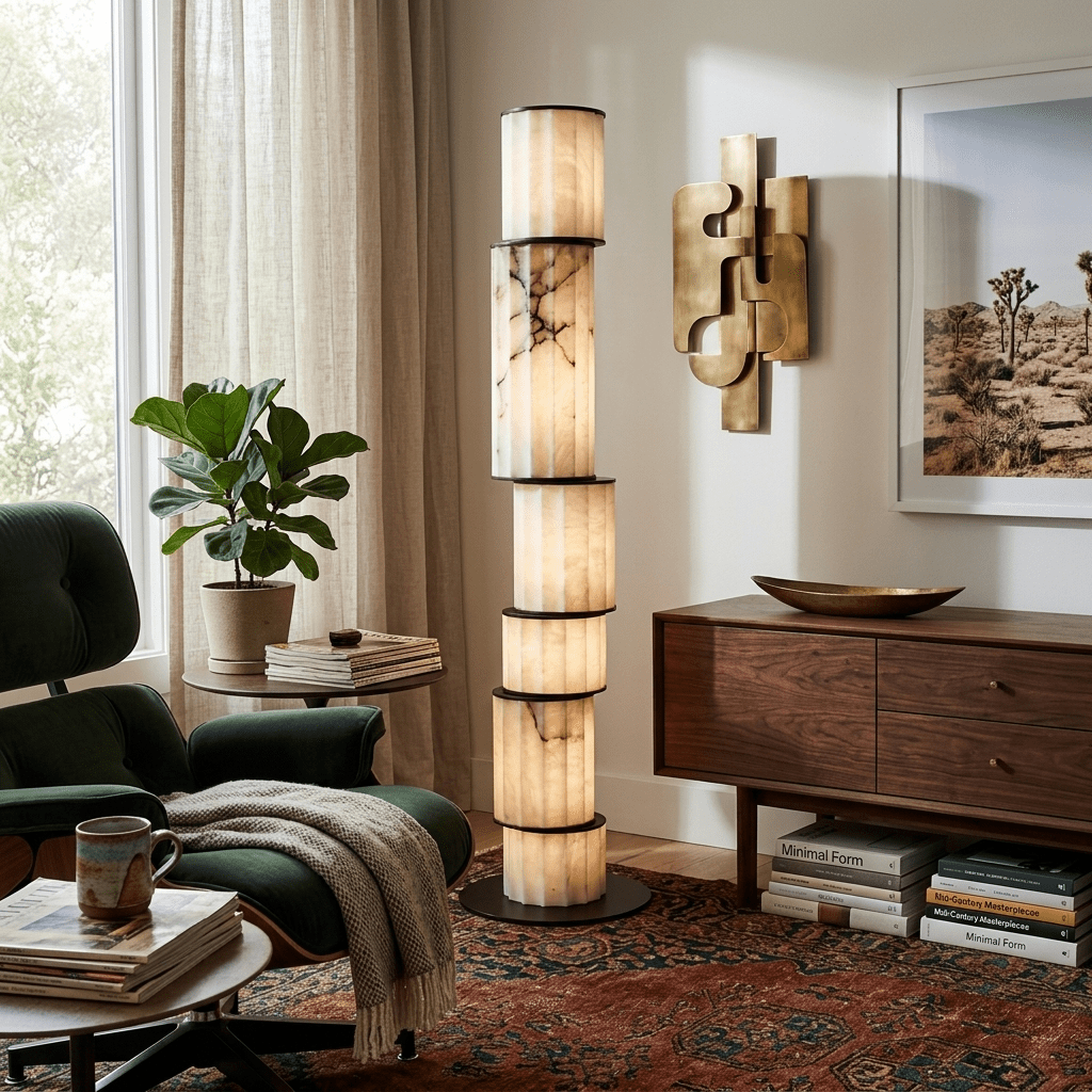 Eirirena Alabaster Floor Lamp