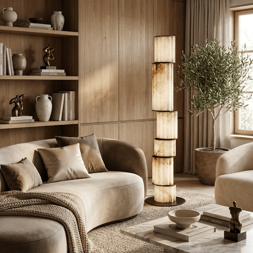 Eirirena Alabaster Floor Lamp