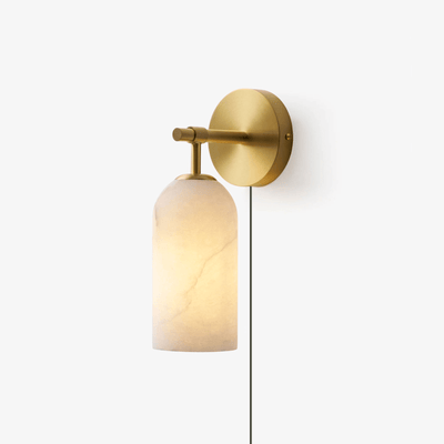 Everwell Pillar Alabaster Plug In Indoor Wall Light