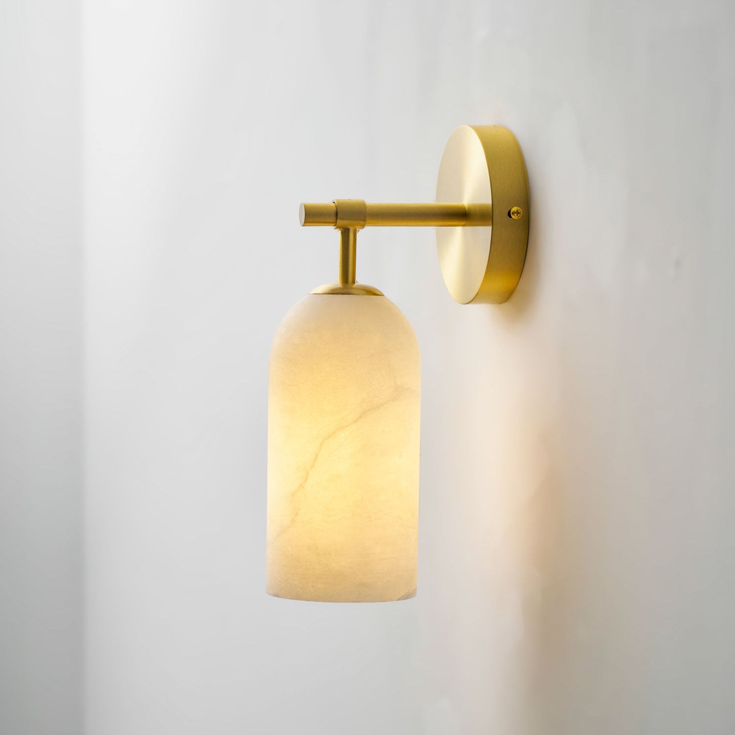 Beaustead Pillar Alabaster Indoor Wall Light