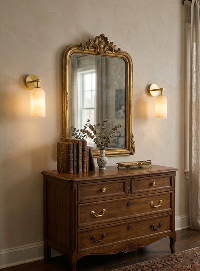 Beaustead Pillar Alabaster Indoor Wall Light