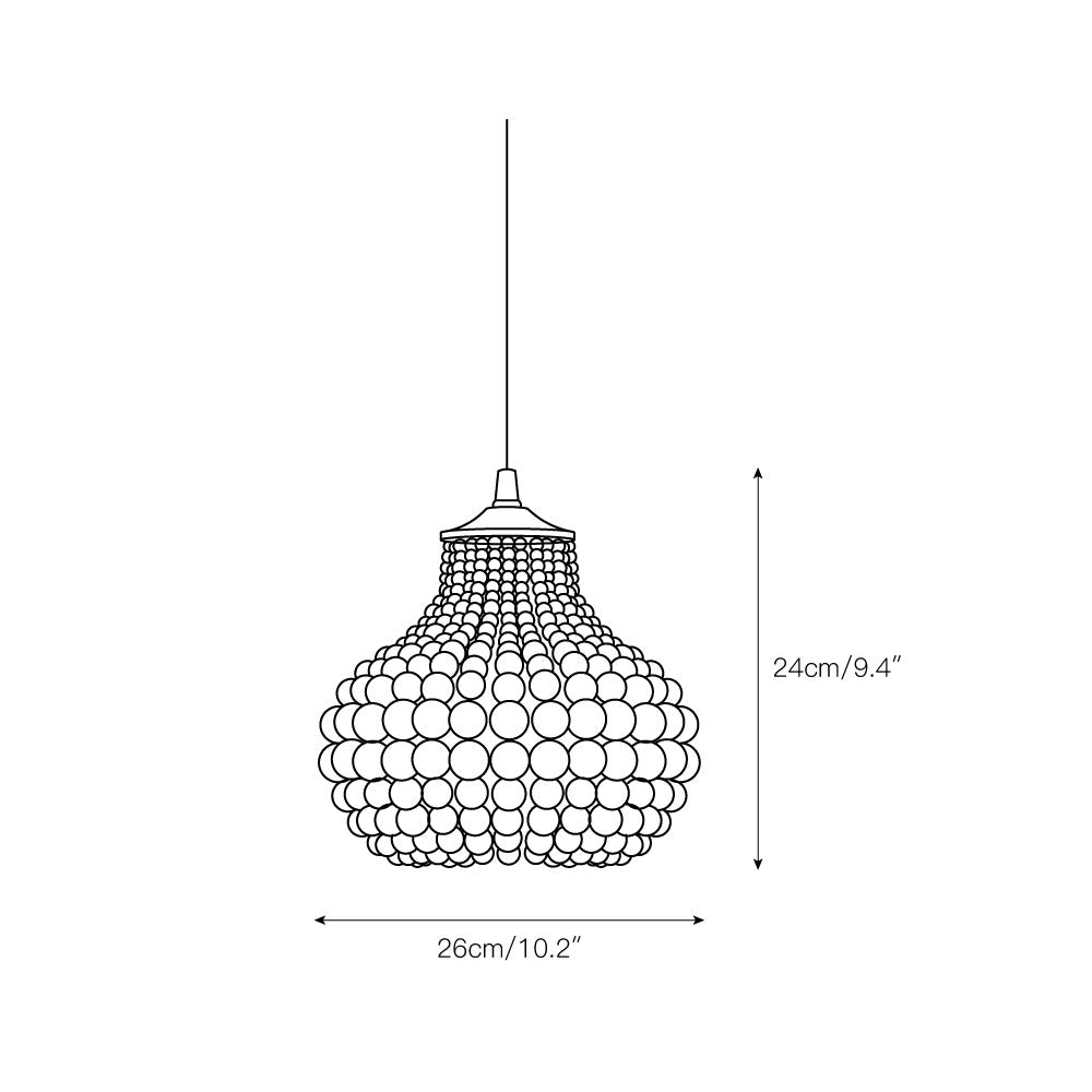 Avenelette Beaded Pendant Lamp