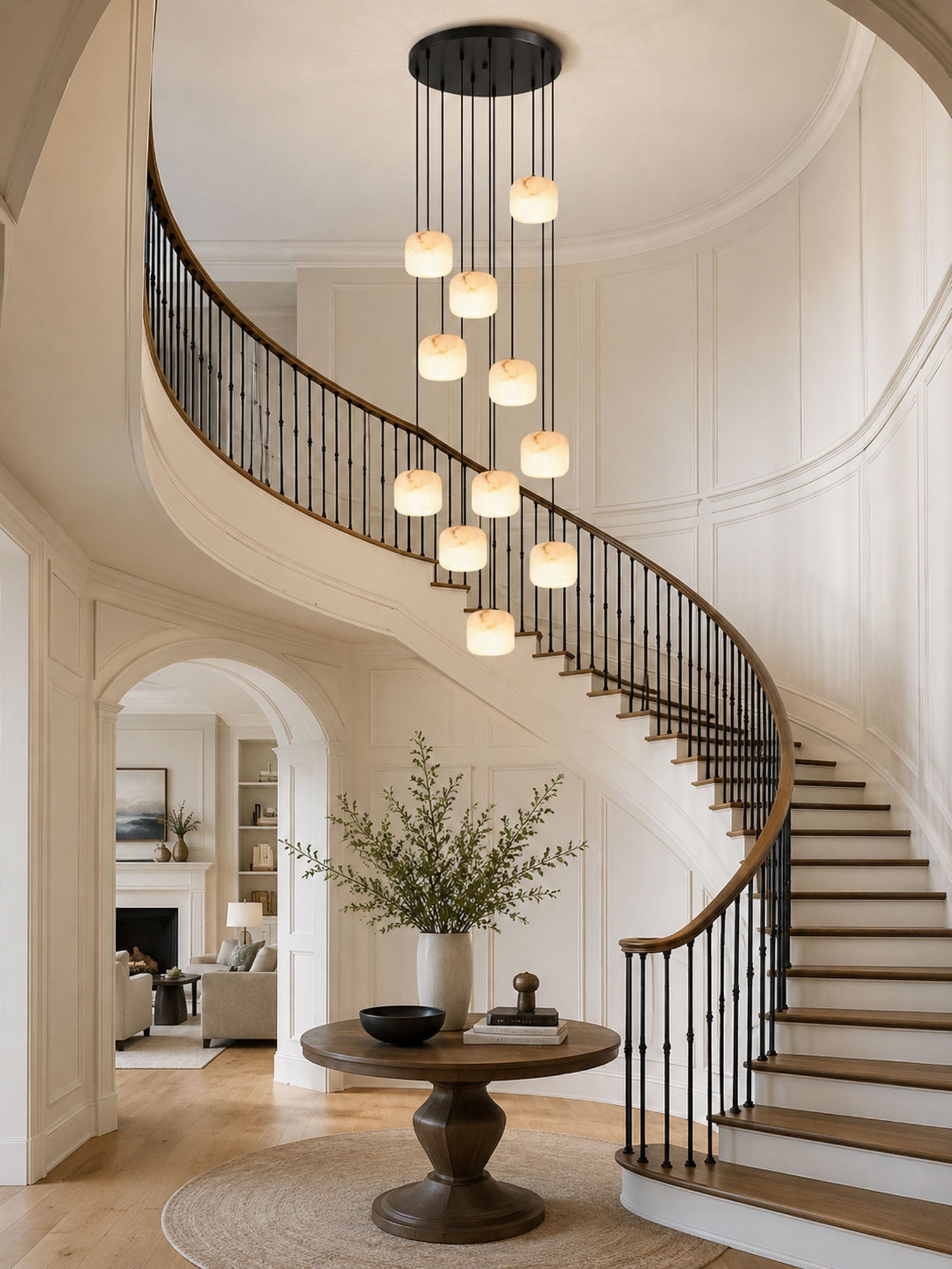 Serelle Alabaster Cluster Chandelier