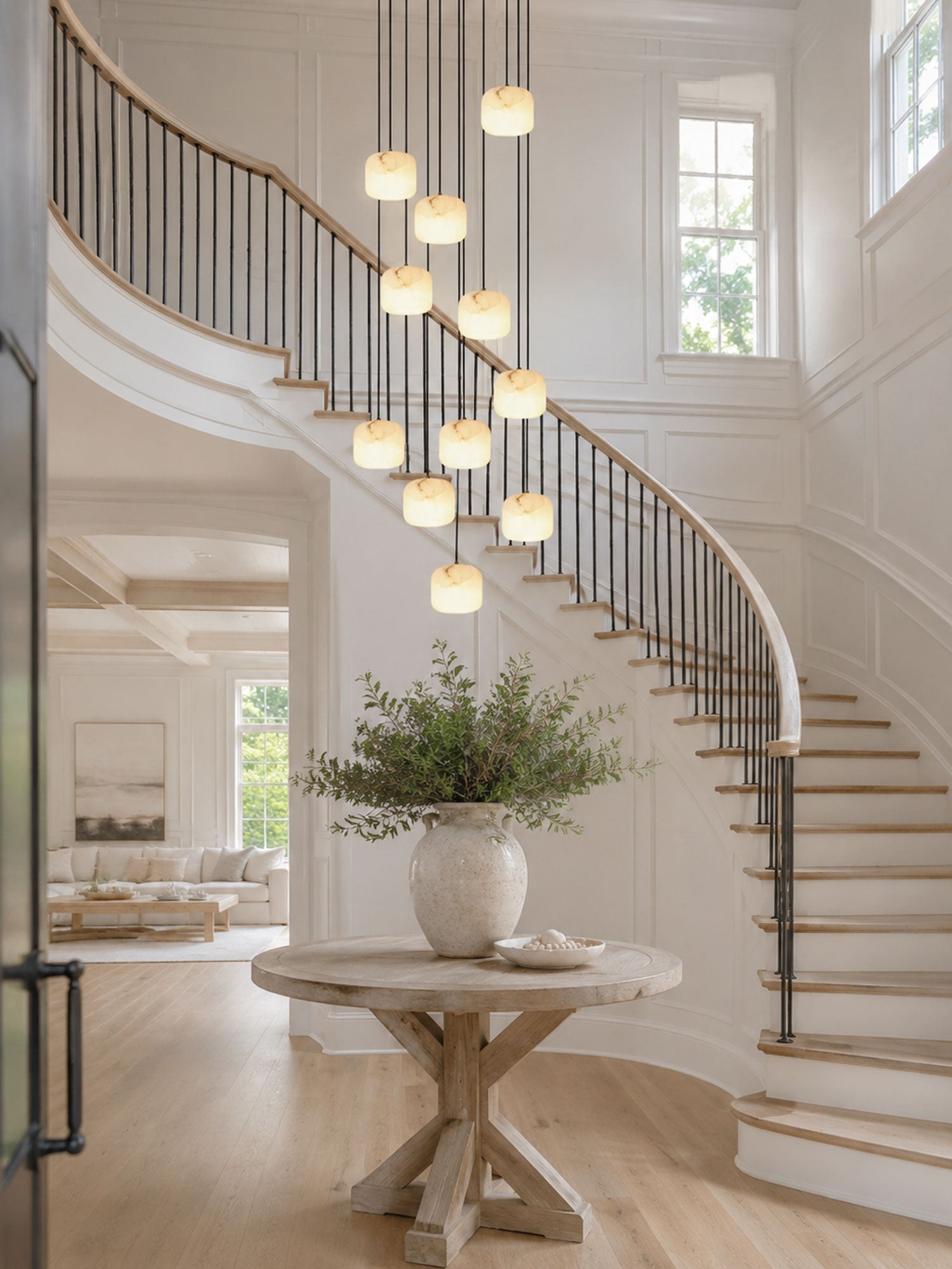 Serelle Alabaster Cluster Chandelier