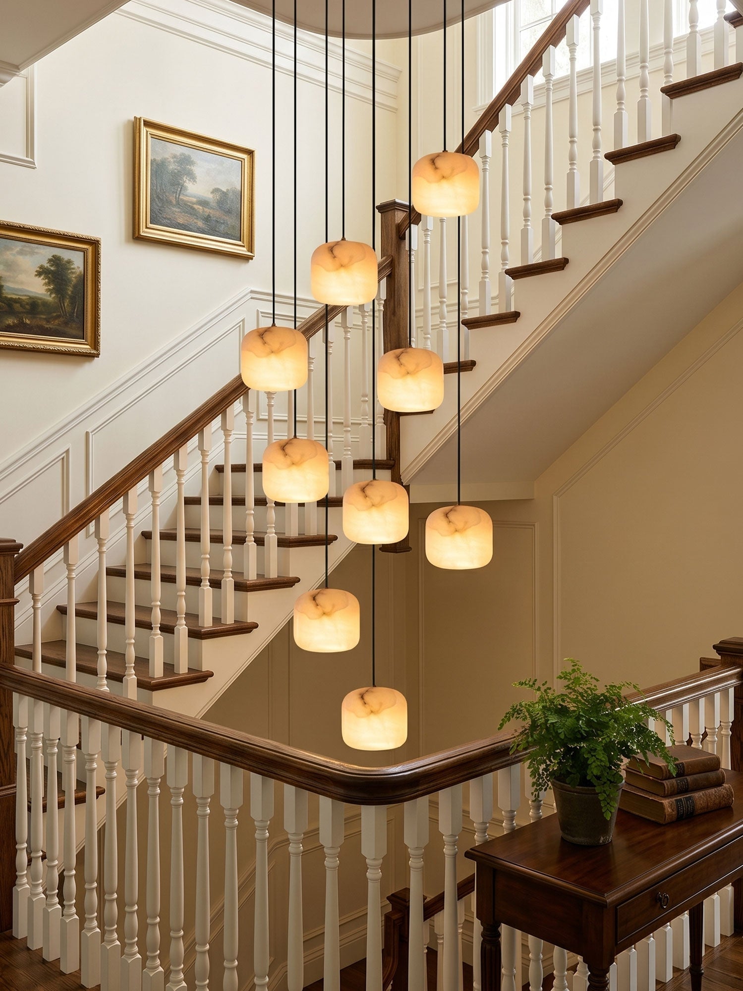 Serelle Alabaster Cluster Chandelier