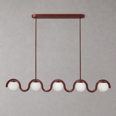 Ashcombe Opal Glass Linear Chandelier