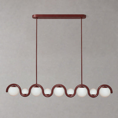 Ashcombe Opal Glass Linear Chandelier