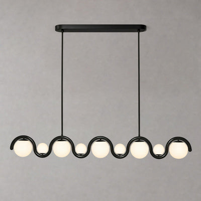 Ashcombe Opal Glass Linear Chandelier