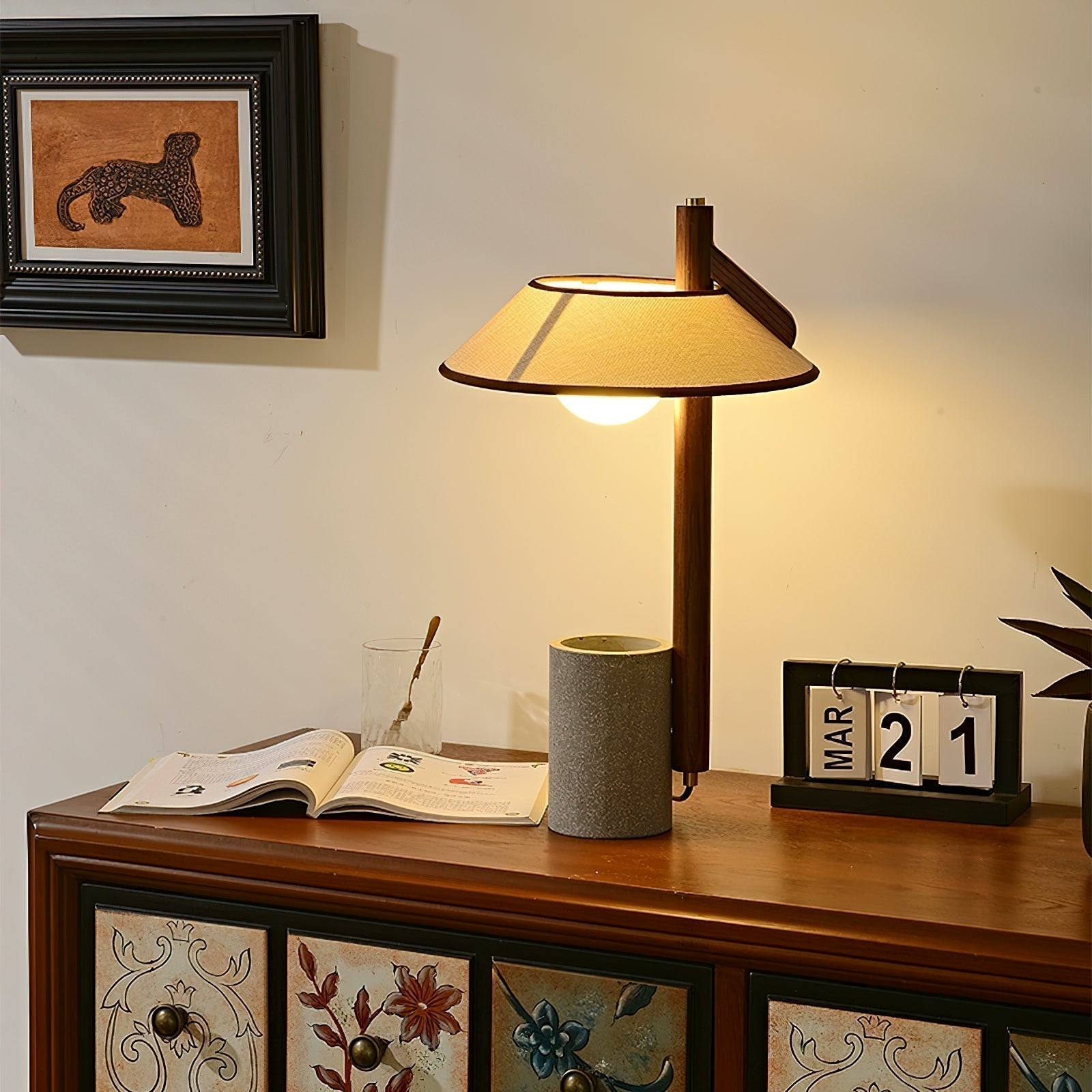 Damon Minimalist Wood Table Lamp