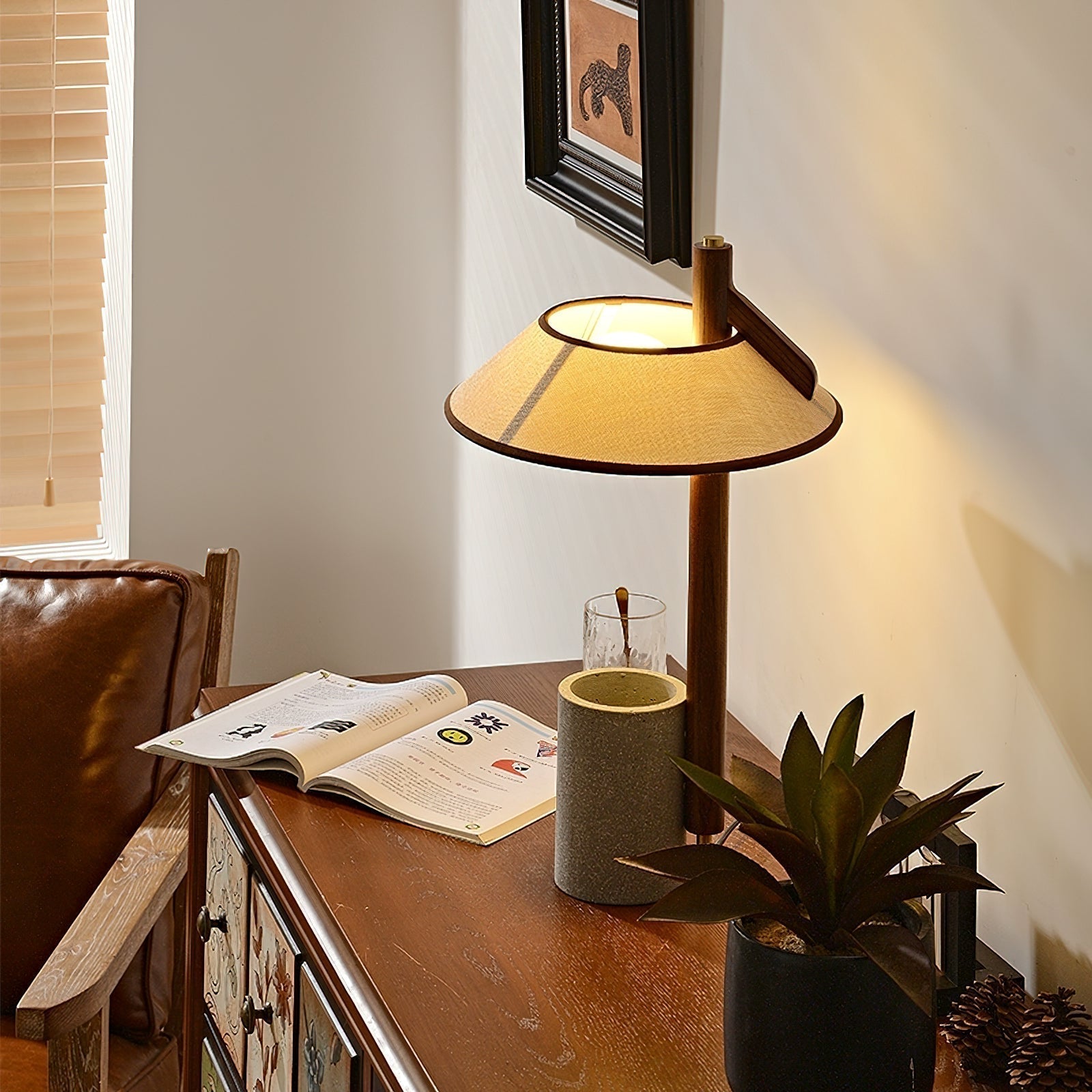 Damon Minimalist Wood Table Lamp
