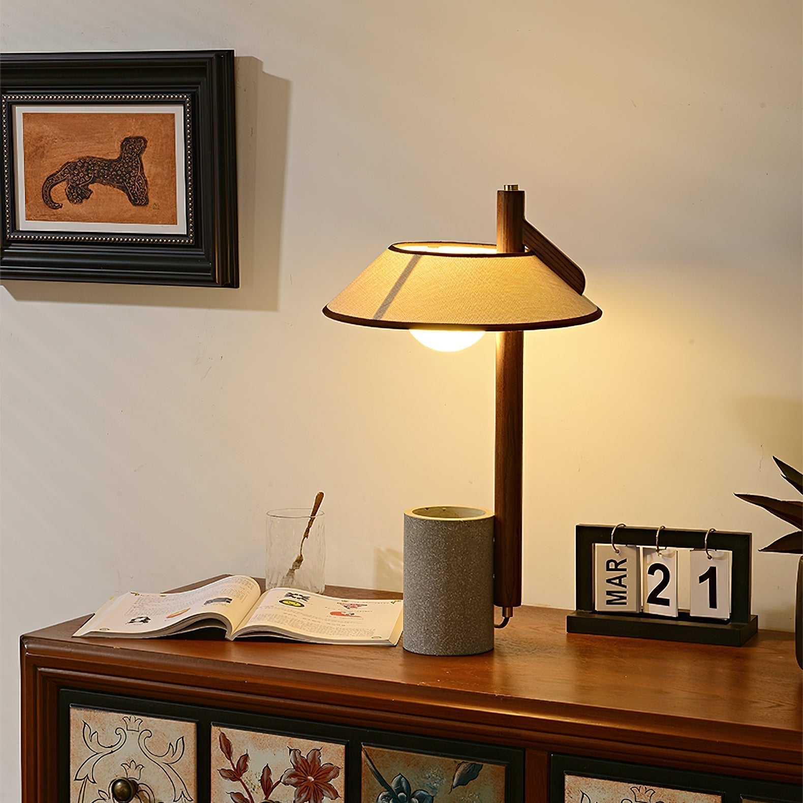 Damon Minimalist Wood Table Lamp