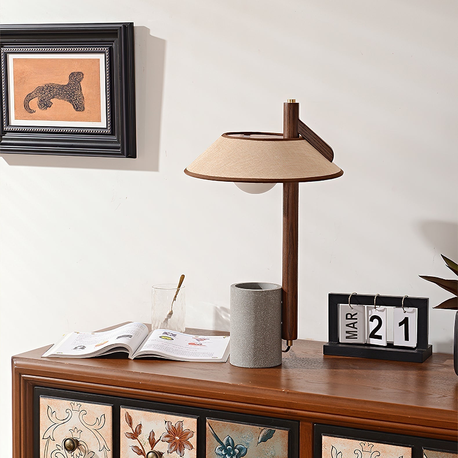 Damon Minimalist Wood Table Lamp