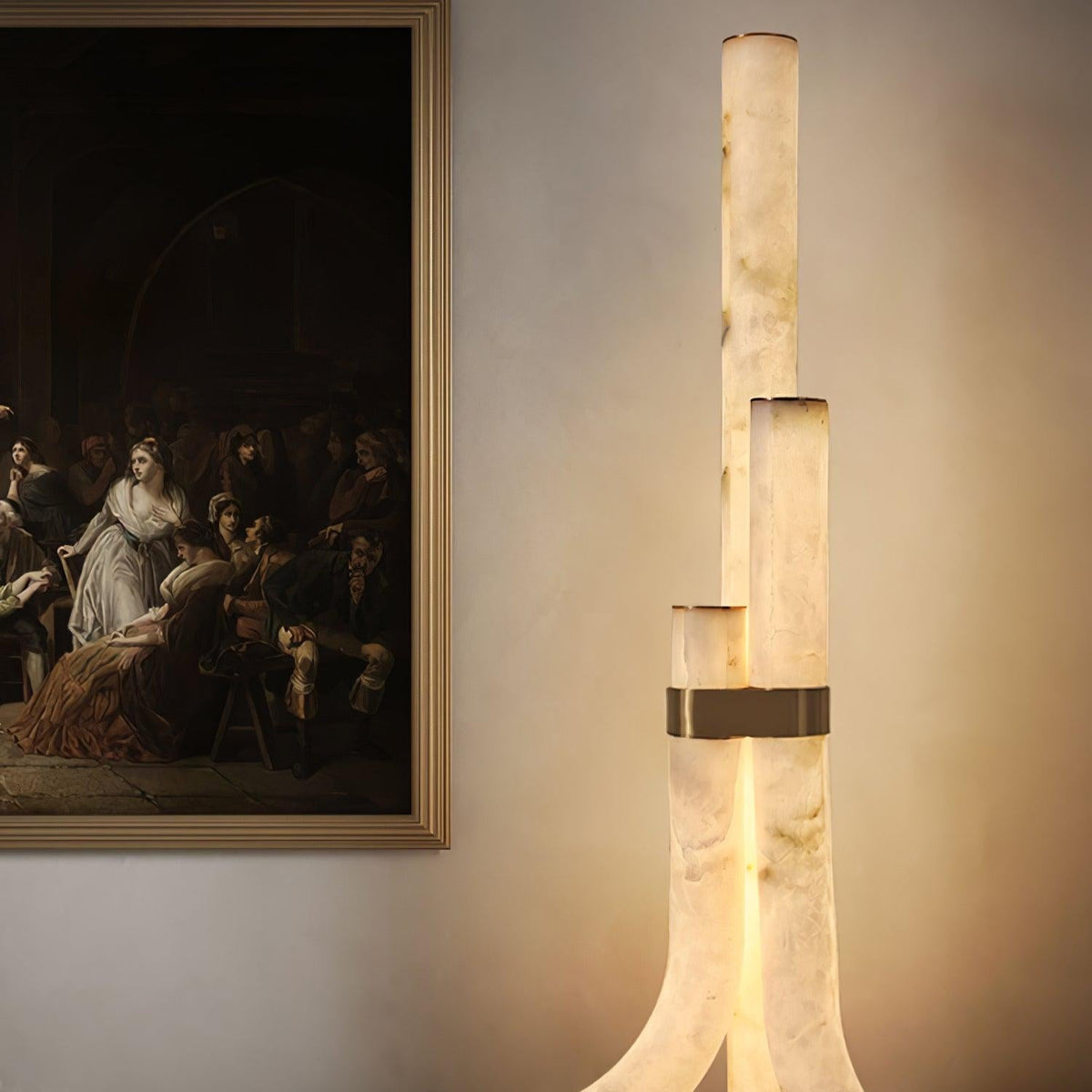 Nivoena Alabaster Floor Lamp