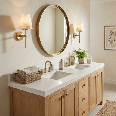 Stavermere Alabaster Wall Sconce