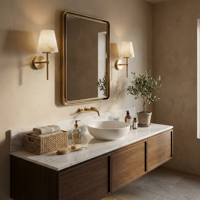 Stavermere Alabaster Wall Sconce