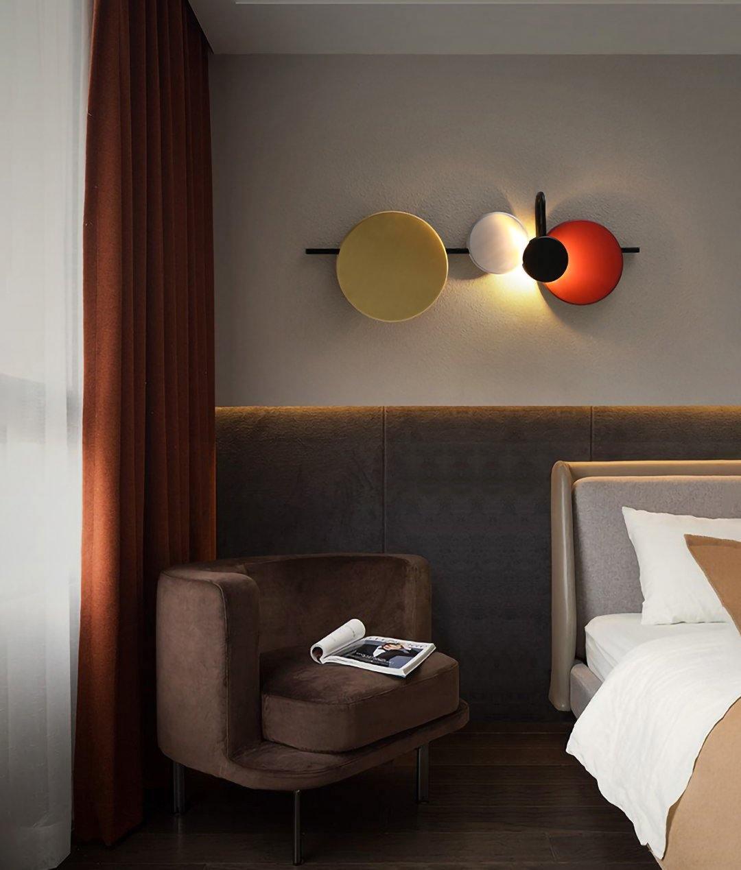 Mirq Wall Lamp Magnetic Discs Artistic