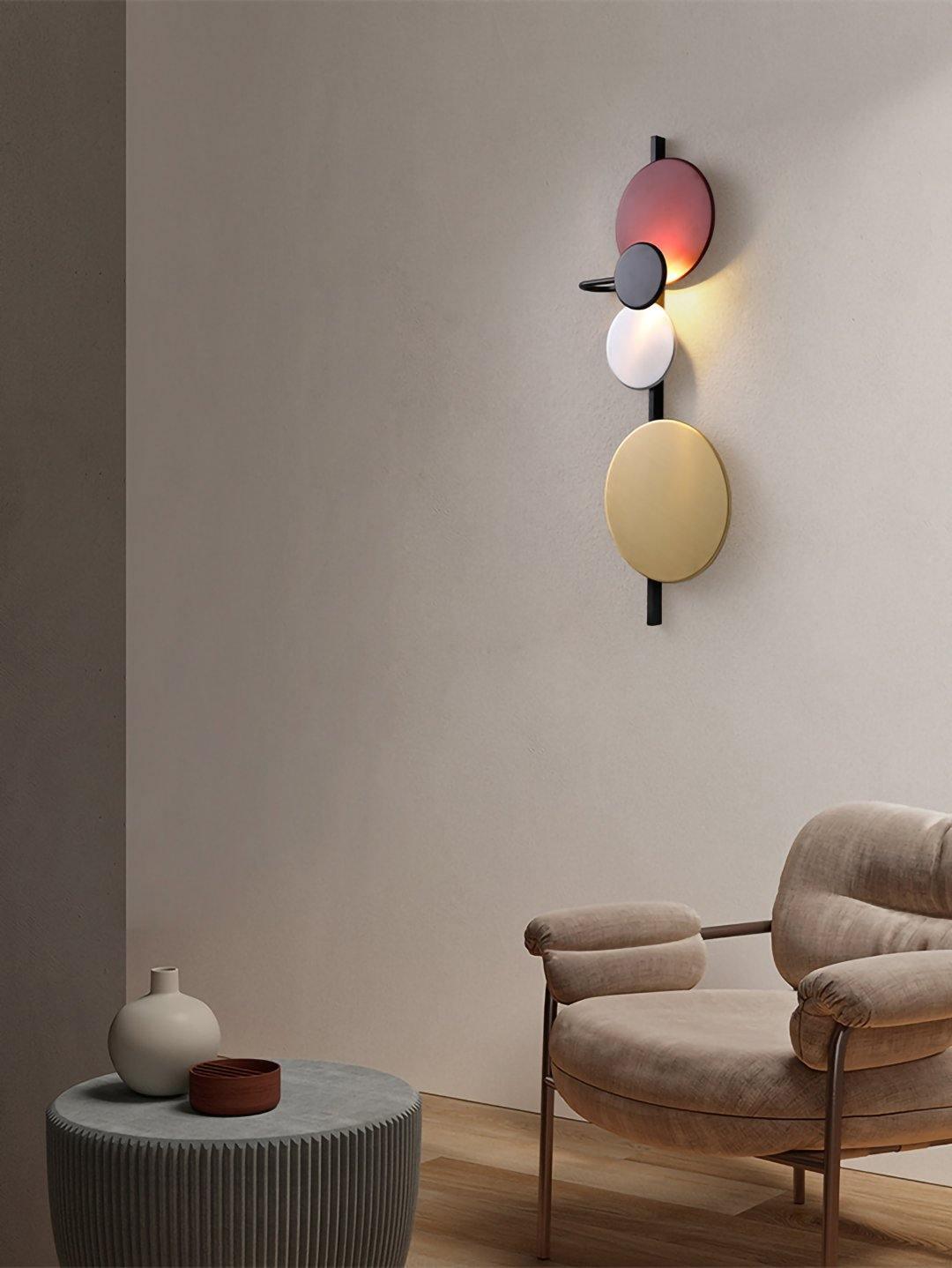 Mirq Wall Lamp Magnetic Discs Artistic