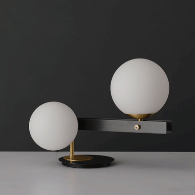 Veloella Contemporary Glass Table Lamp