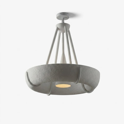Plaster Drum Chandelier