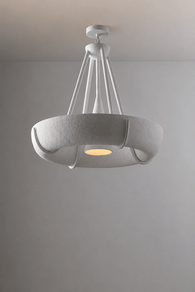 Plaster Drum Chandelier