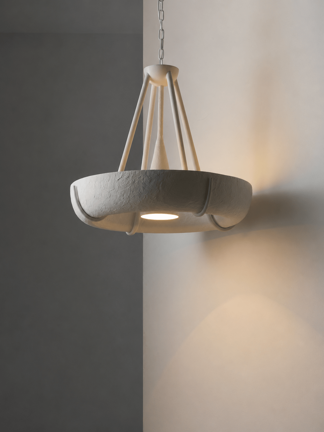 Plaster Drum Chandelier