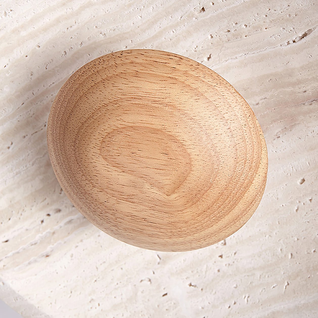 Bax Wide-Brim Travertine Pendant Light