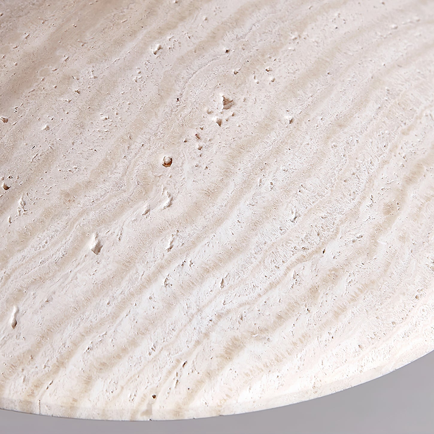 Bax Wide-Brim Travertine Pendant Light