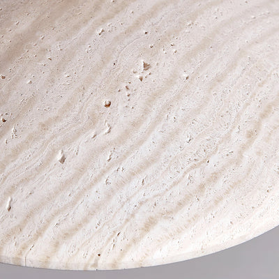 Bax Wide-Brim Travertine Pendant Light