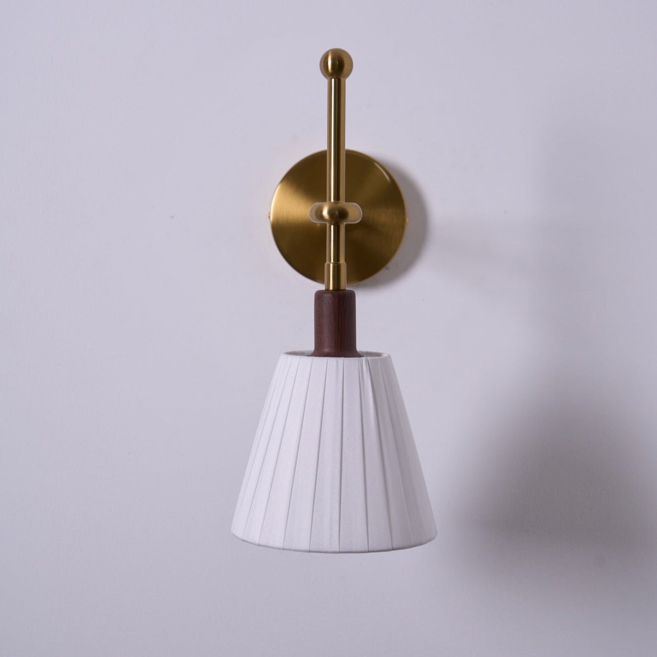 Gairm Wall Lamp Pleated Fabric Brass